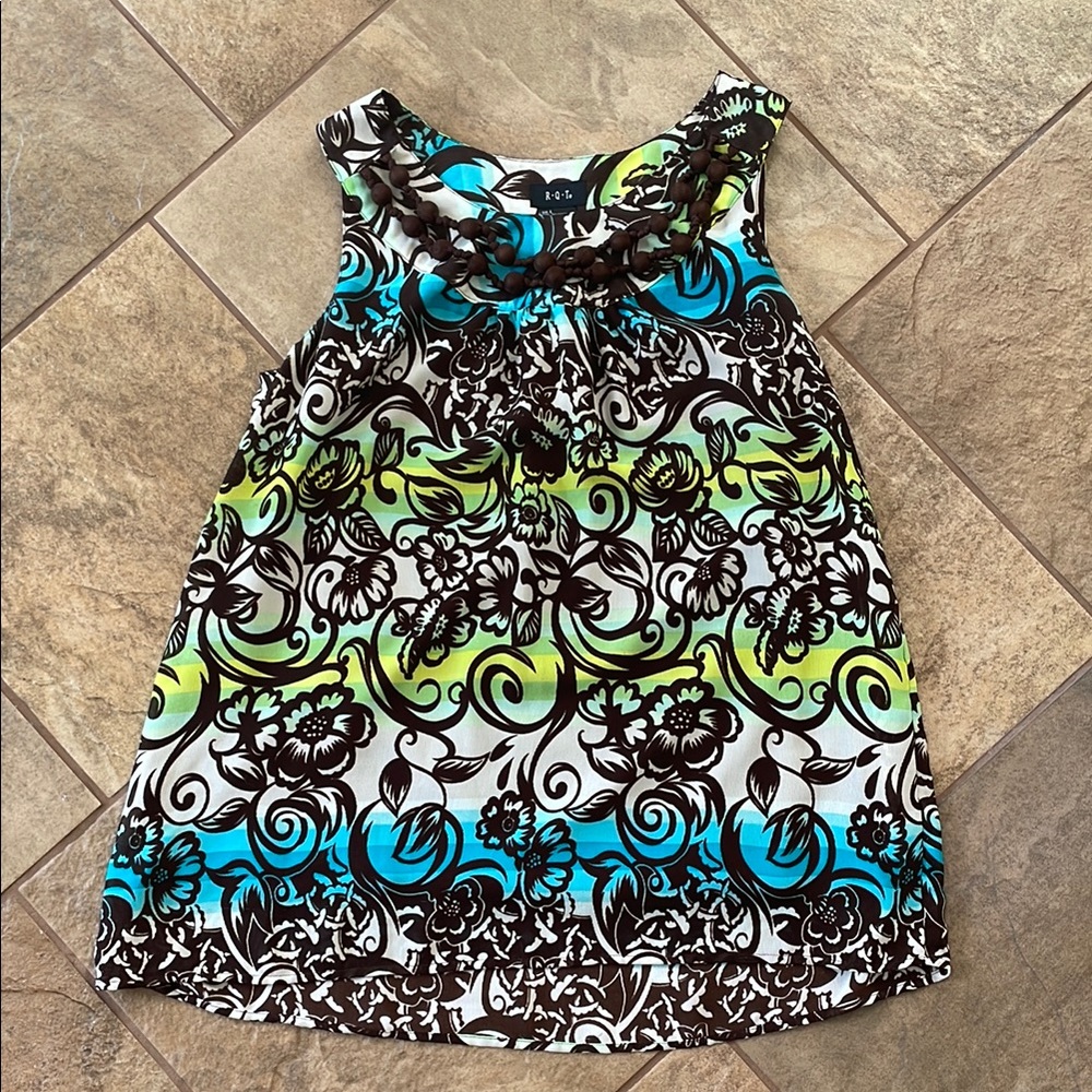 + nwot + R.Q.T Floral Tunic Style Tank Top
